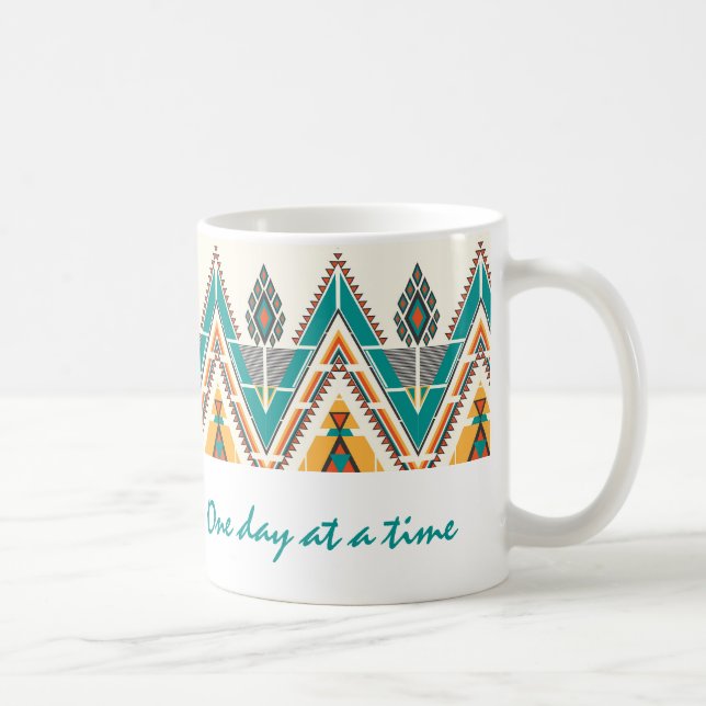 Mug Tribal des Motifs autochtones Boho "Un jour à la f (Droite)
