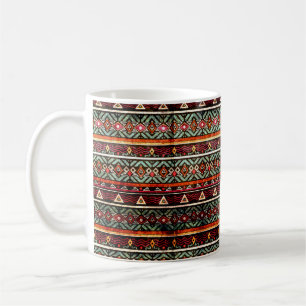 Mug Tribal grunge ethno folle motif dans le style rétr