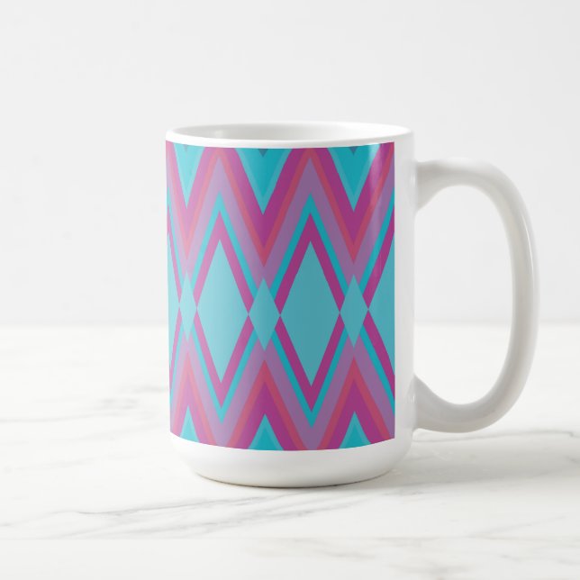 Mug Tribal pourpre et Aqua (Droite)