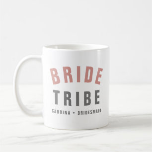 Mug Tribe de mariée   Bachelorette rose moderne