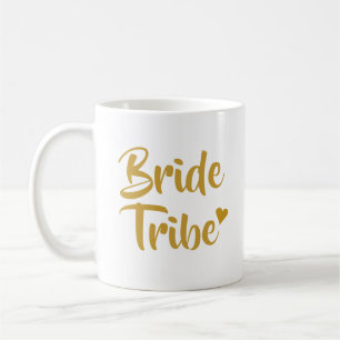 Mug Tribu de la mariée Or Amour Cœur Enterrement de vi
