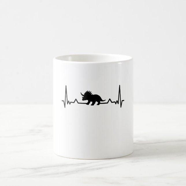 Mug Tricératops Heartbeat dinosaur Dino Cadeau Maman P (Centre)