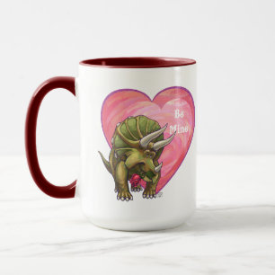 Mug Tricératops Red Rose Heart