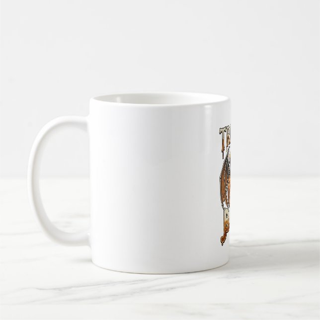 Mug Trick Or Beer Halloween Citrouille Squelette Ailes (Gauche)