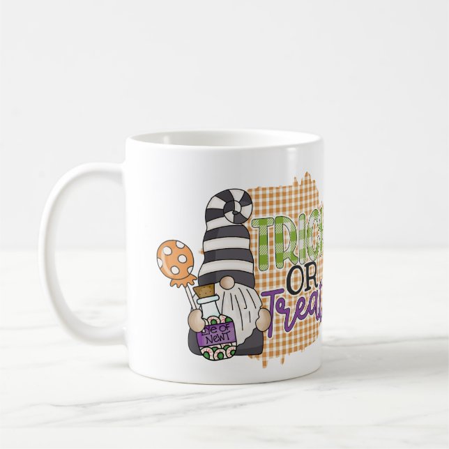 Mug Trick or Treat Gnome d'Halloween (Gauche)