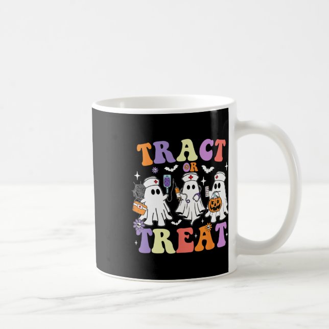 Mug Trick Ou Traitement Infirmière Drôle Fantôme Femme (Droite)