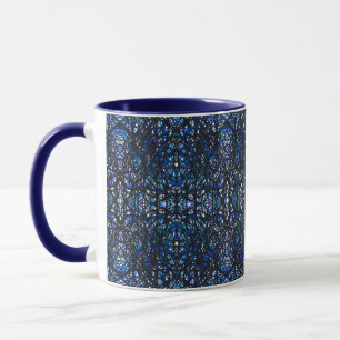 Mug Trickster Bleu Noir Abstrait Encre De Chine Art