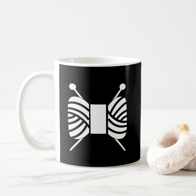 Mug Tricot Aiguilles Yarn Skein Artisanat (Avec donut)
