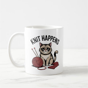 Mug Tricot ça arrive – Cadeau drôle pour les tricoteus