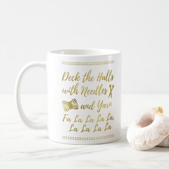 Mug Tricot ・ Deck the Halls Yarn & Crafts Faux Gold (Avec donut)