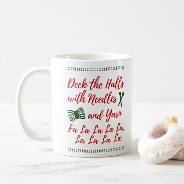 Mug Tricot ・ Deck the Halls Yarn & Crafts Holiday (Avec donut)