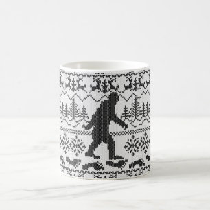 Mug Tricot laid allé de chandail de Noël de Squatchin
