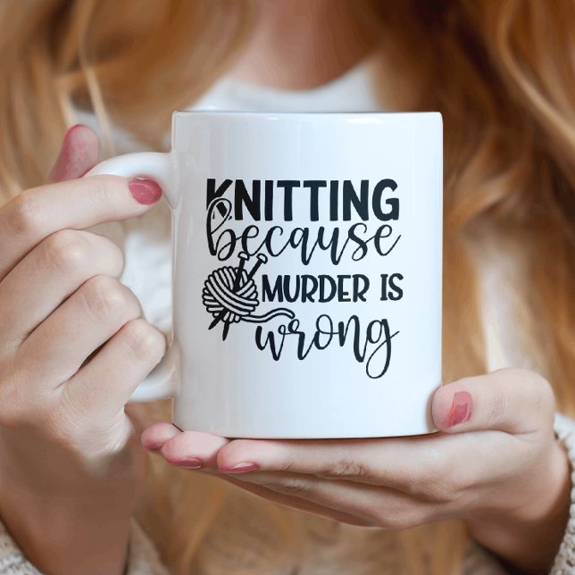 Mug Tricot Parce Que Le Meurtre Est Mal (Créateur téléchargé)