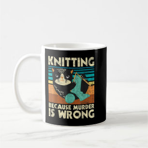 Mug Tricot Parce Que Le Meurtre Est Mal - Knitter Croc