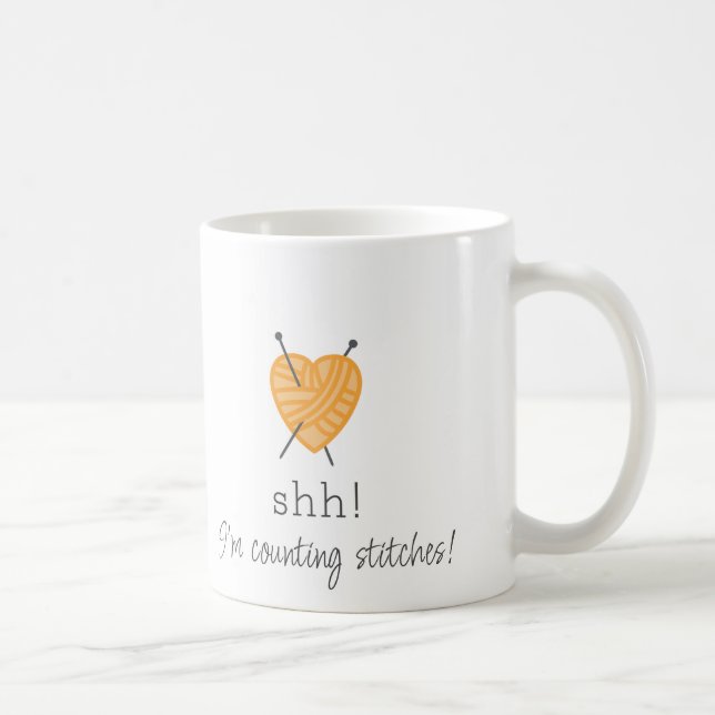 Mug Tricot Shh ! Je compte des points de suture amusan (Droite)