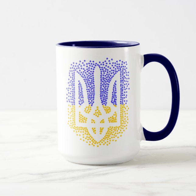 Mug Trident heraldique ukrainien tryzub étoiles disper (Droite)