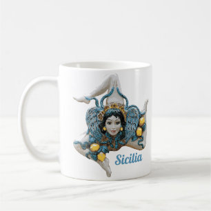 Mug Trinacria de Sicile symbole à trois jambes Sicilia