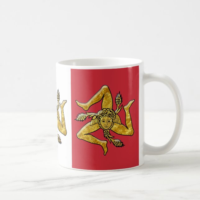 Mug Trinacria sicilien sur le drapeau italien (Droite)
