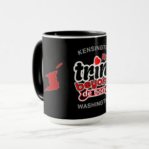 Mug Trini au-delà de la carte osseuse et nom BLACK