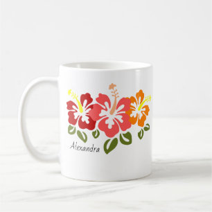Mug Trio coloré de ketmie personnalisé