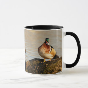 Mug Trio de canards en bois sur un gros rond