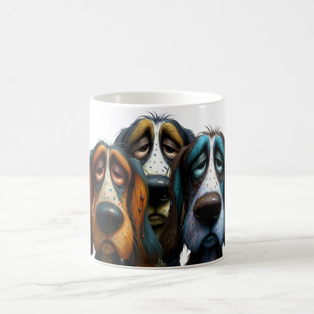 Mug Trio de chiens grincheux au charme comique (Centre)