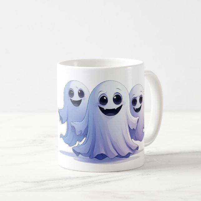 Mug Trio de fantômes mignons d'Halloween avec des sour (Devant droit)