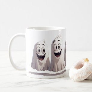 Mug Trio de fantômes souriants ensemble pour le plaisi