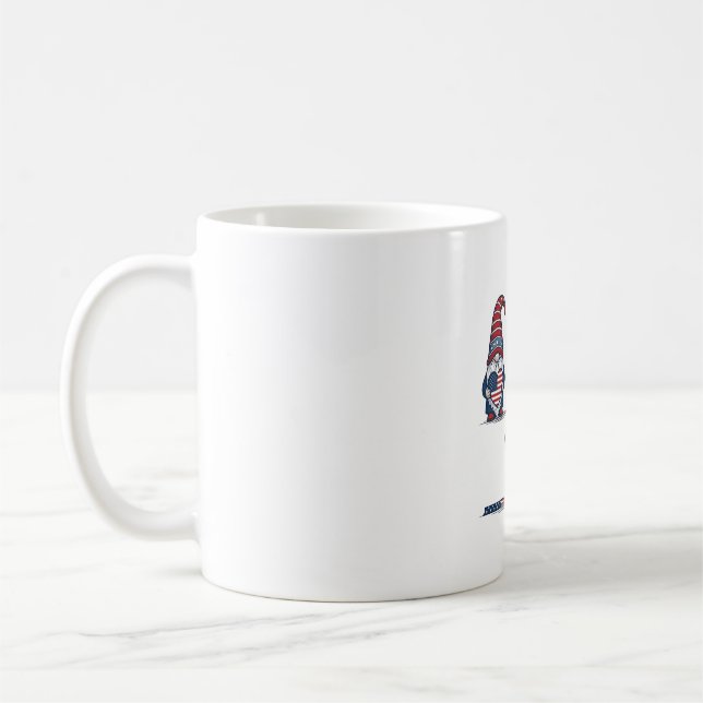 Mug Trio de gnomes patriotiques dessin vectoriel vinta (Gauche)