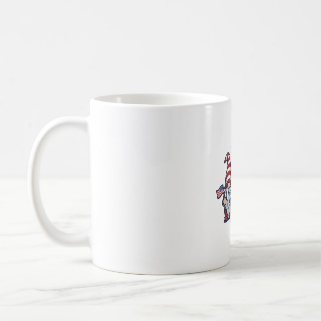 Mug Trio de gnomes patriotiques dessin vectoriel vinta (Gauche)