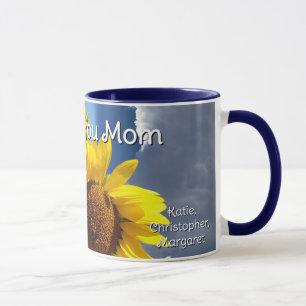 Mug Trio de tournesols et amour de maman sous le ciel