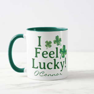 Mug Trio de trèfles chanceux personnalisé pour la Sain