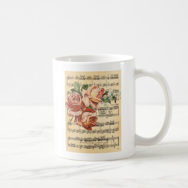 Mug Trio et musique Rose vintage (Droite)