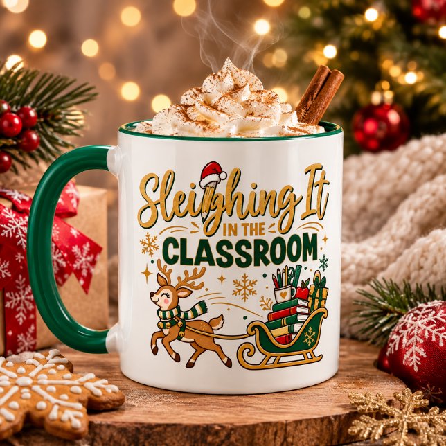 Mug Triompher en classe Noël Professeur  (Créateur téléchargé)