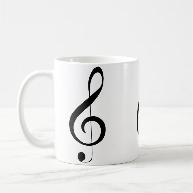 Mug Triple Clef Musical Note, (Gauche)