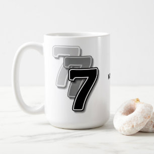 Mug Triple Seven Graphique – Art Moderne Minimaliste