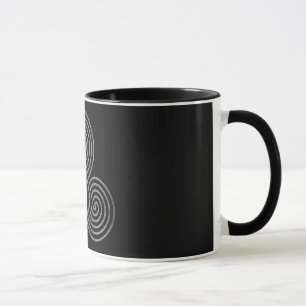 Mug triple spirale celtique - OneLine antiqueSilverBla