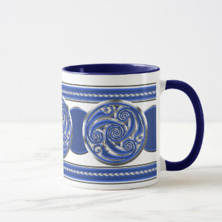 Mug Triskel argenté bleu