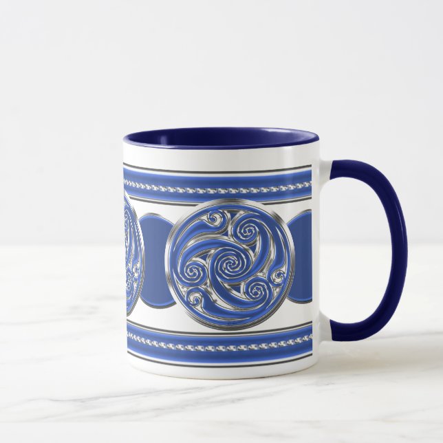 Mug Triskel argenté bleu (Droite)