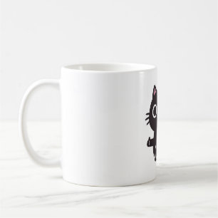 Mug Triste Chat Noir Smile Pouce En Haut Drôle