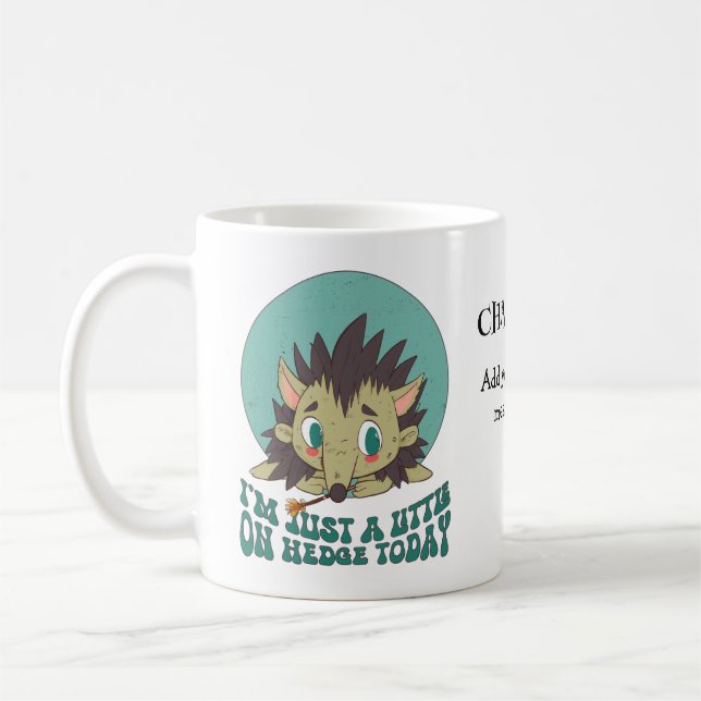 Mug Triste petite hérisson personnalisée (Gauche)