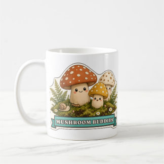 Mug Trois amis champignons souriants de la forêt