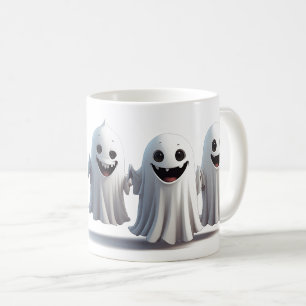 Mug Trois amis fantômes de dessin animé prêts pour Hal