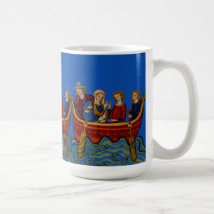 Mug Trois bateaux sur le bleu de rivière