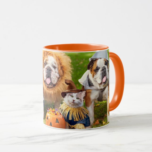 Mug Trois Bulldogs en costumes (Devant droit)