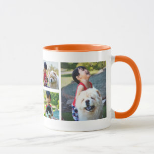 Mug Trois café personnalisé du collage 2-Sided de