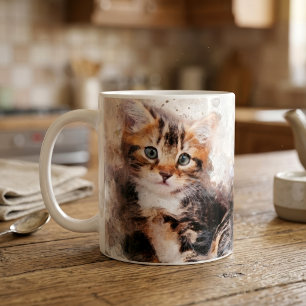 Mug Trois chatons beaux et mignons en aquarelle