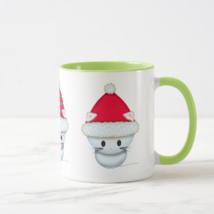Mug Trois chatons blancs Musique de Noël