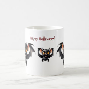Mug Trois chats volantes mignons Halloween