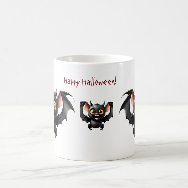 Mug Trois chats volantes mignons Halloween (Centre)